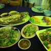 ช่อนเผา,ไส้ตันลวกจิ้ม,ยำเห็ดโคนกุ้งสด ,กุ้งชุบแป้งทอด