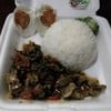 ผัดเผ็ดกบราดข้าว+ไข่เค็ม
