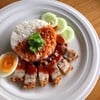 ข้าวหมูกรอบ45.-