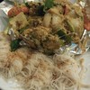 กุ้งกะหรี่หมี่กระเทียม