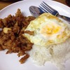 ข้าวหมูกระเทียม+ไข่ดาว