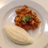 ข้าวไก่กรอบซอสไข่หมก