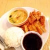 ข้าวปลาคลุกฝุ่น + ต้มยำกุ้ง