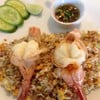 ข้าวผัดมันกุ้ง+กุ้งทอด