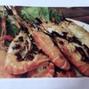 กุ้งเผาสดๆ พร้อมน้ำจิ้มซีฟูด แซบจริงๆค่ะ