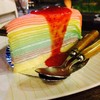 Rainbow crape cake