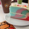 Rainbow Cake บัตเตอร์เค้กเนื้อแน่นสีสันสไตล์พาสเทลสวยงามน่าทานมากๆครับ