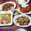 ตำไท ยำถั่วพลู น้ำตกหมู ไก่ทอด