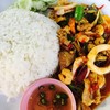 ข้าวพัดกะเพราจานกลาง