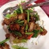 คะน้าหมูกรอบ  พริกป่นเพื่อนโรย 55