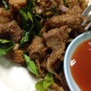 ไส้อ่อนทอดกระเทียม