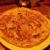 Pancake with bacon, cheese and mushrooms