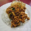 ข้าวราดพริกแกงหมู ไข่ดาว
