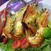 กุ้งแม่น้ำตัวโตๆเผา