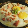 ไข่กระทะ(เบคอน+แฮม)