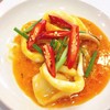 ปลาหมึกน้ำพริกเผาไข่เค็ม