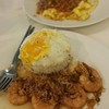 ข้าวกุ้งซอสมะขามไข่ดาว + ข้าวไข่บึ้ม