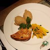 Chicken Liver Mousse  ‘Le Devant’ . Mango Salad and Pine Nuts  