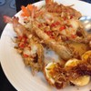 กุ้งแม่น้ำราดซอสมะขาม