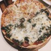 pizza (spinach and ham mushroom)