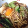 หมี่หุ้นหมี่ผัดไข่หมก (หมี่เหลืองผสมหมี่ขาว)