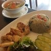 ข้าวผัดแกงเขียวหวานไก่
