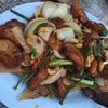 ปลาทับทิมผัดเม็ดมะม่วง