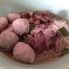 เส้นหมี่ลูกชิ้น (เนื้อ) เนื้อเปื่อย 40 บาท
