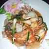 กุ้วใหญ่ผัดพริกไทยดำ (200บ.)