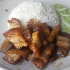 ข้าวราดหมูกรอบหมูหวาน