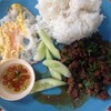 ข้าวกระเพราเนื้อไข่ดาว 45+8 บาท