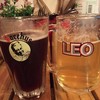 Beer กับ Raspbery Syruo/Lychee Syrup ทางร้านผสมเอง อร่อยมากค่ะ
