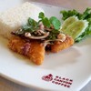 ข้าวปลาทอดน้ำตก 95.-
