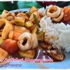 เครื่องเยอะกว่าข้าว ปลาหมึกสด กุ้งตัวเล็กไปนิด