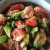 กุ้งผัดบล็คโคลี่