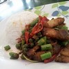 ข้าวกระเพราหมูกรอบราดข้าว ชอบตรงหมูกรอบ กรอบอร่อยไม่เหนียว
