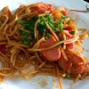 สปาเก็ตตี้ไส้กรอกผัดซอส 80.-