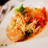 ยำเห็ดเข็มทองกุ้งสด