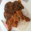 ข้าวหมูทอดราดแกงกะหรี่ 80 บาท