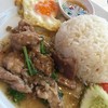 ข้าวหมูกระเทียมพริกไทย+ไข่ดาว