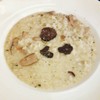 Porcini Mushroom risotto with black truffle paste and Parmesan cheese (820บาท++)