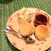 Scone set with homemade strawberry jam