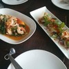 กุ้งแช่น้ำปลา+ยำผักกูด