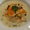 Spaghetii Salmon cream soup