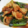 คะน้าฮ่องกงผัดหมูกรอบ 150