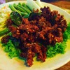ลาบหมูทอด