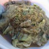 สุกี้แห้งไก่แบบราดน้ำจิ้ม