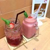 Strawberry Soda & Strawberry Yoghurt Smoothie