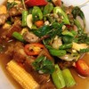 กะเพราหมูกรอบ