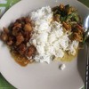 ข้าวราดหมูหวาน+แกงหอย